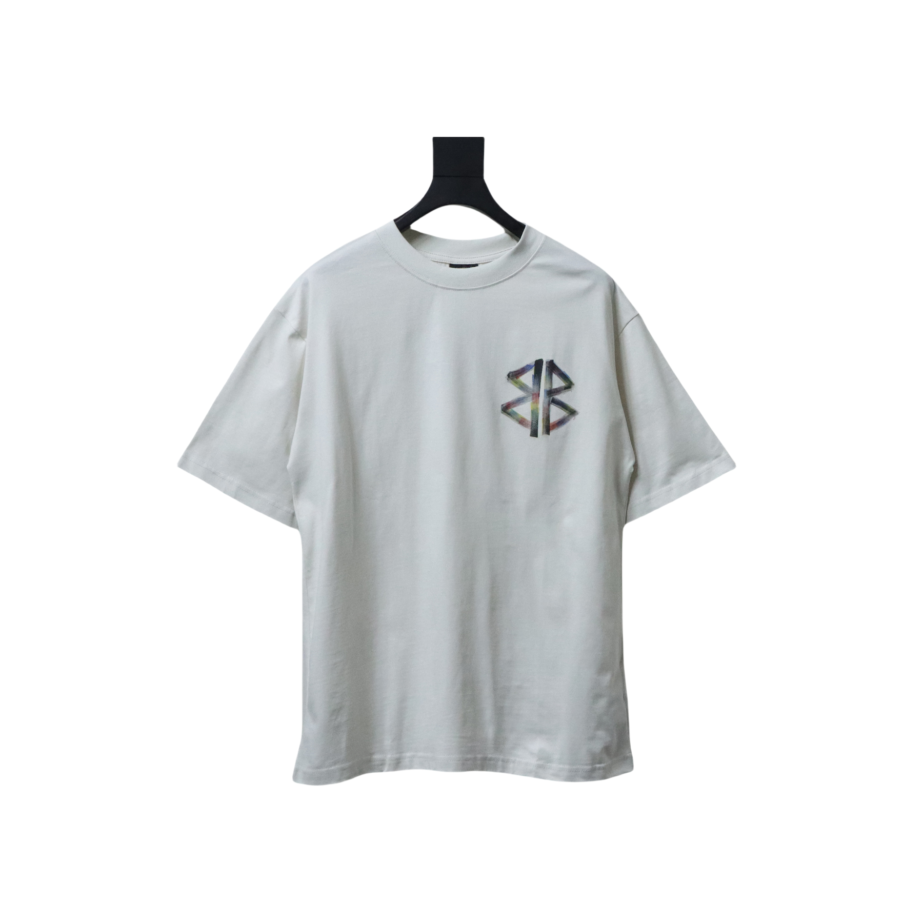 EM Sneakers Balenciaga Hand-painted Coke Pattern Crew Neck T-shirt White