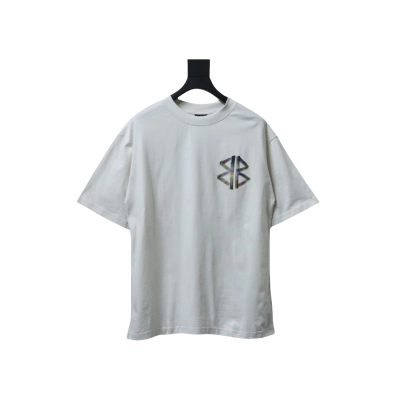 EM Sneakers Balenciaga Hand-painted Coke Pattern Crew Neck T-shirt White 01