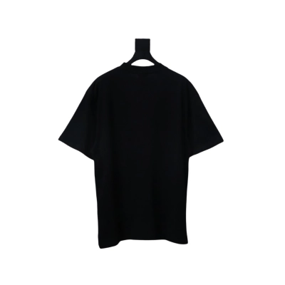 EM Sneakers Balenciaga Letter Print Crew Neck T-Shirt Black 02