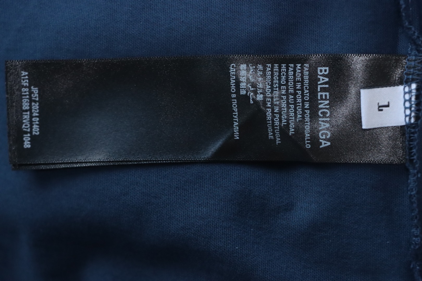 EM Sneakers Balenciaga Wheat Ear Double B Embroidered Washed T-shirt Blue