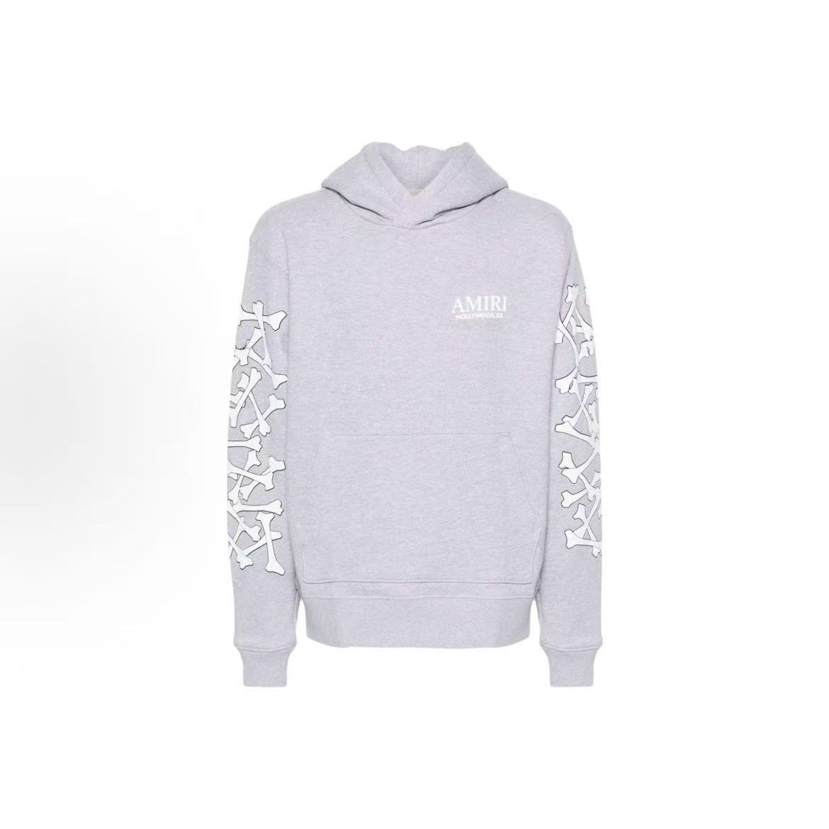 EM Sneakers Amiri FW24 Logo-embossed Jersey Textured Hoodie Red / Black / Gray