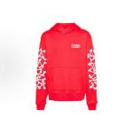 EM Sneakers Amiri FW24 Logo-embossed Jersey Textured Hoodie Red / Black / Gray
