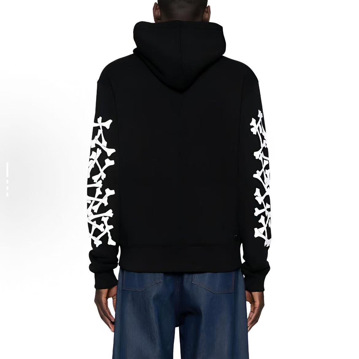 EM Sneakers Amiri FW24 Logo-embossed Jersey Textured Hoodie Red / Black / Gray