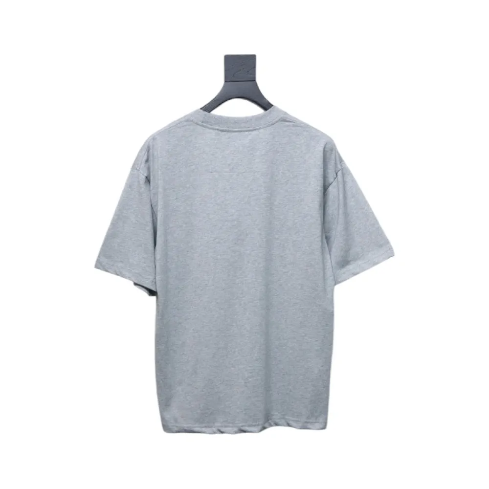 EM Sneakers Givenchy Eyelet Embroidery Round Neck Short Sleeve T-shirt Gray