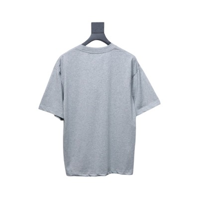 EM Sneakers Givenchy Eyelet Embroidery Round Neck Short Sleeve T-shirt Gray 02
