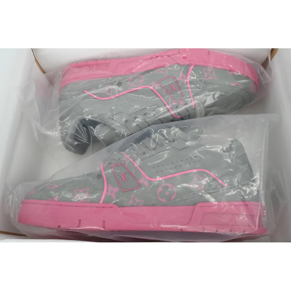 EM Sneakers Louis Vuitton Trainer Dark Gray Color Printing