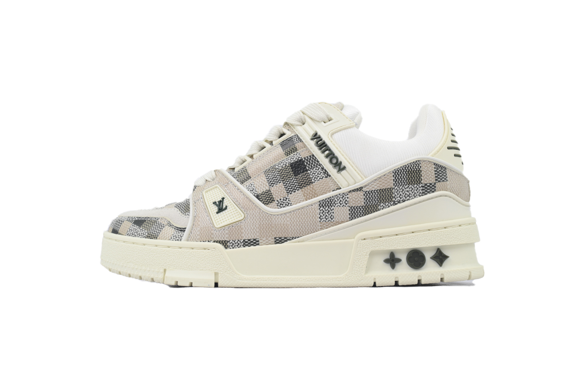 EM Sneakers Louis Vuitton Trainer Grey White Grid