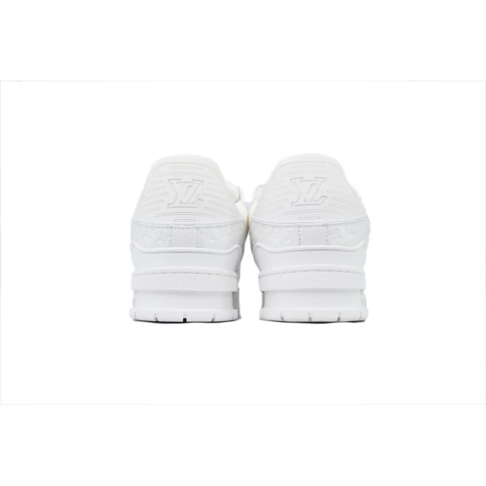 EM Sneakers Louis Vuitton Trainer White Lychee Lacquer Skin