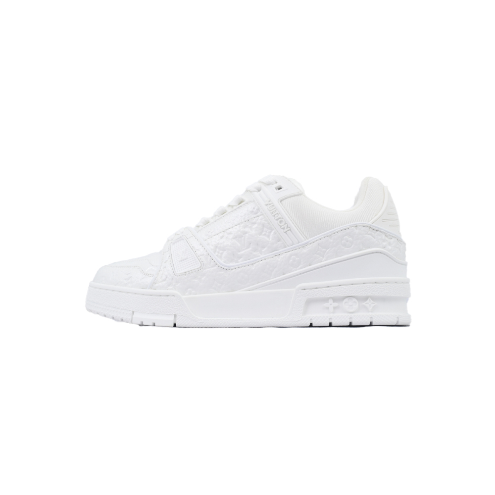 EM Sneakers Louis Vuitton Trainer White Lychee Lacquer Skin