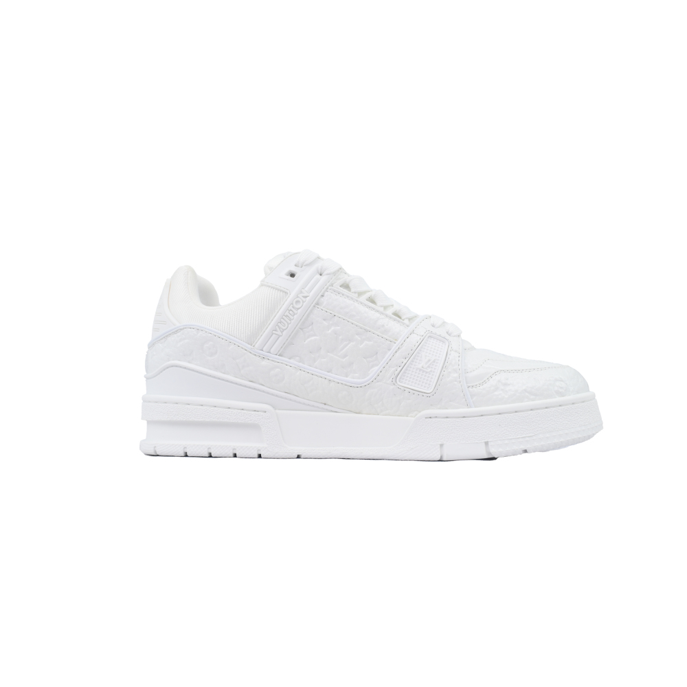 EM Sneakers Louis Vuitton Trainer White Lychee Lacquer Skin