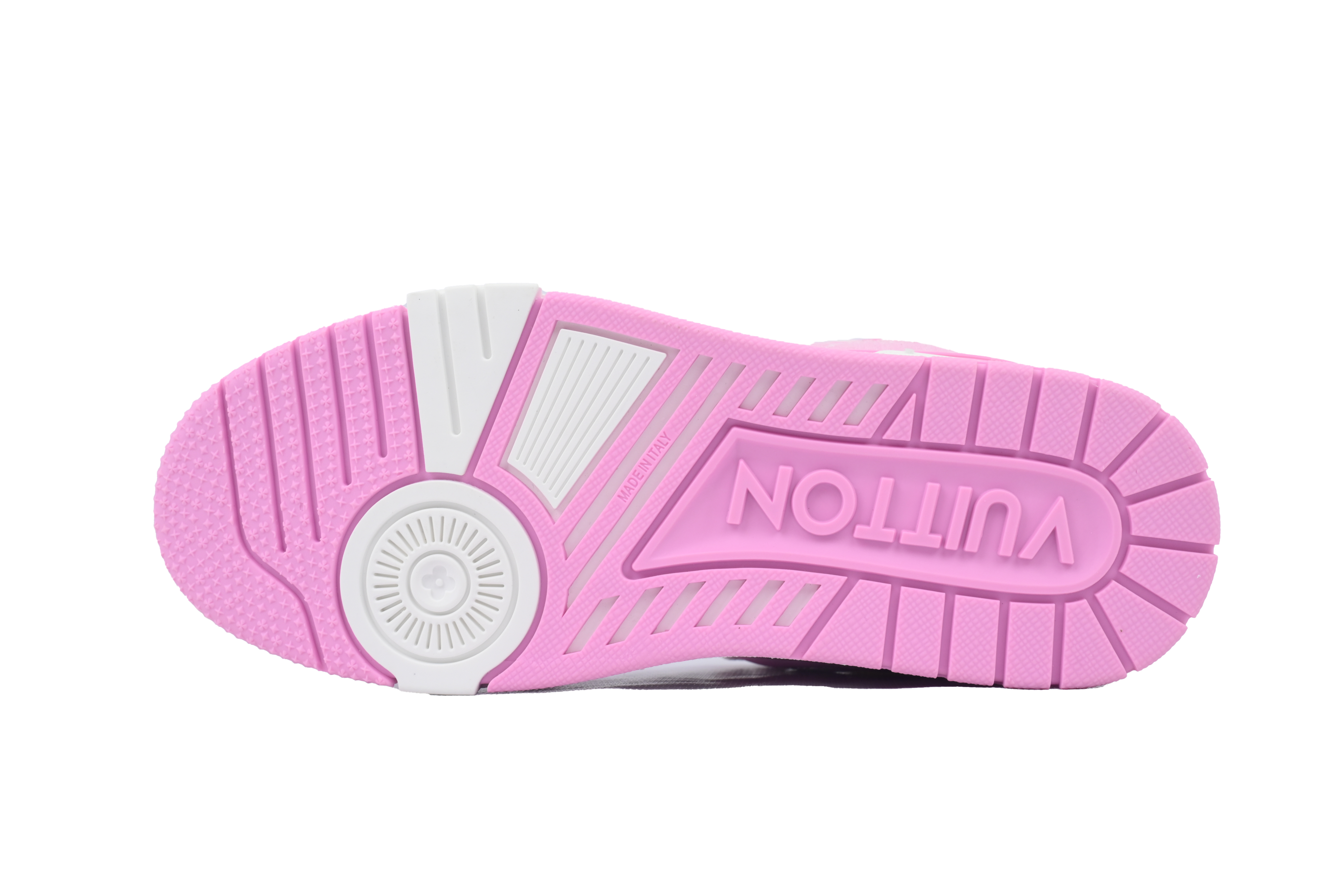 EM Sneakers Louis Vuitton Trainer Pink and White Cowboy