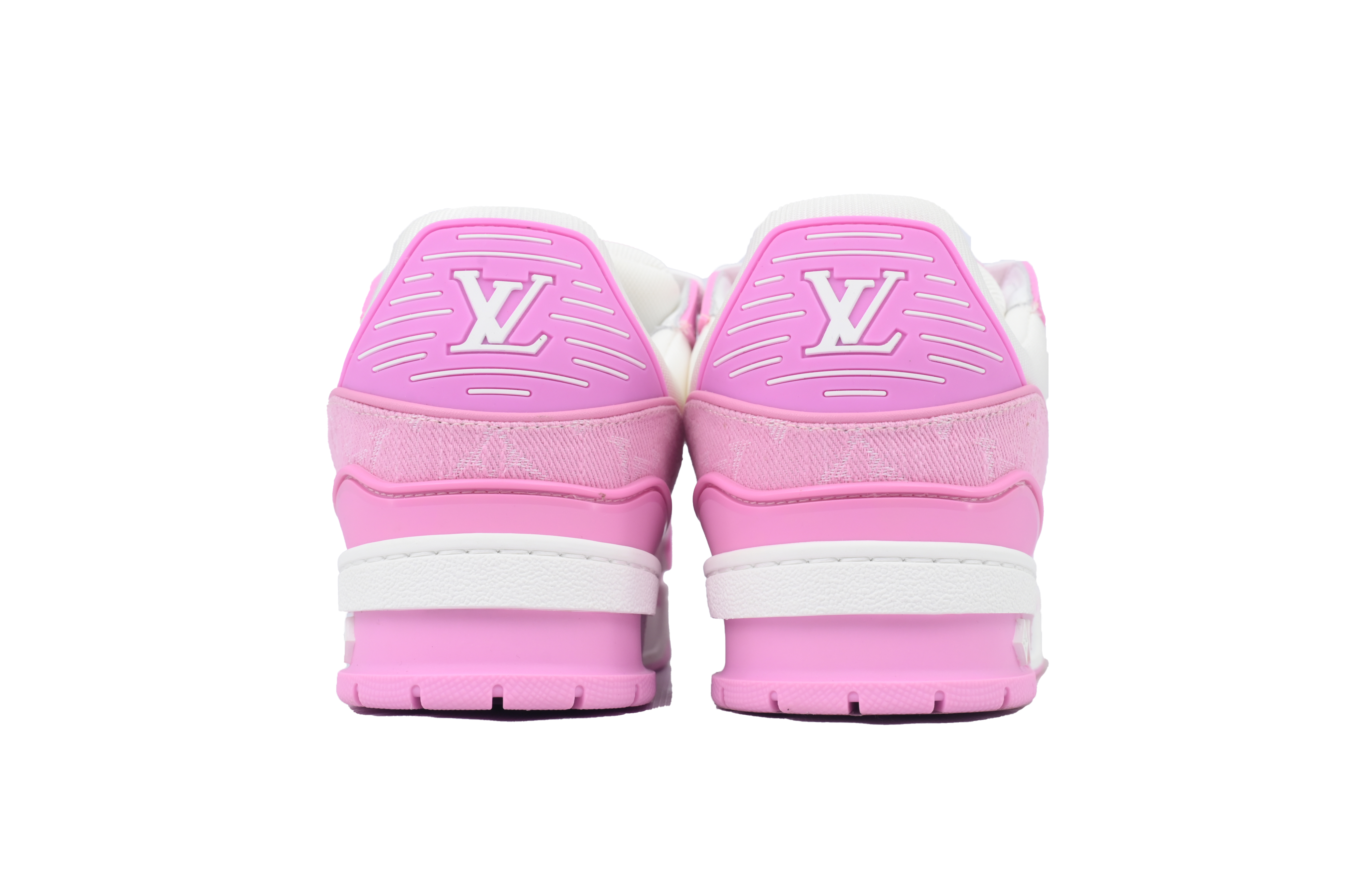 EM Sneakers Louis Vuitton Trainer Pink and White Cowboy