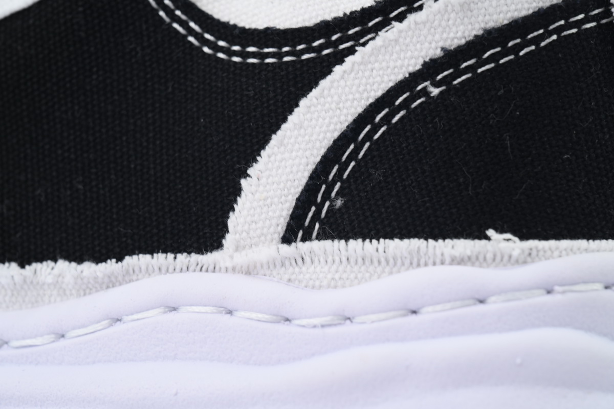 EM Sneakers Mihara Yasuhiro Black and White Cloth NO.732