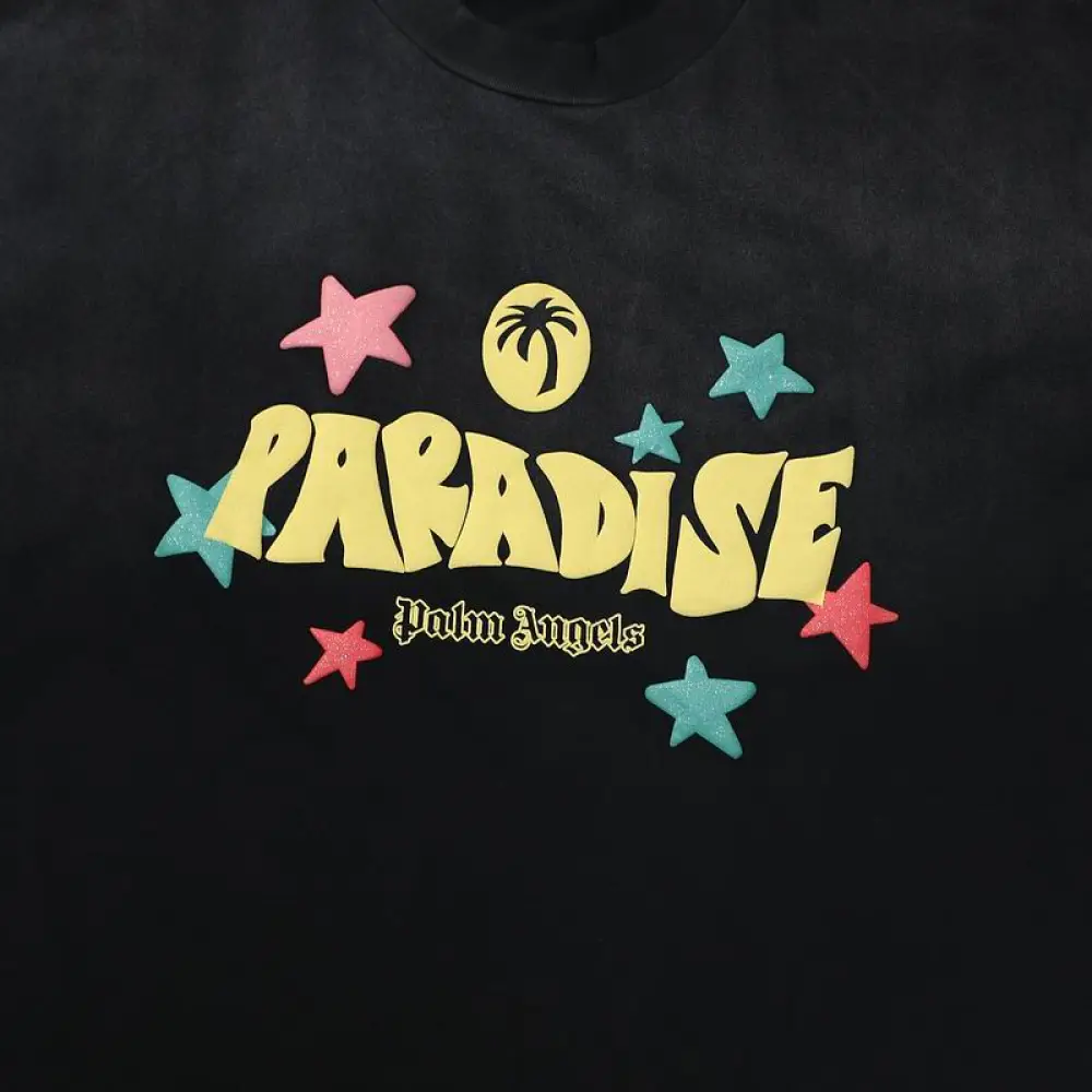 EM Sneakers Palm Angels T-shirt-2339 Black/Yellow/Red