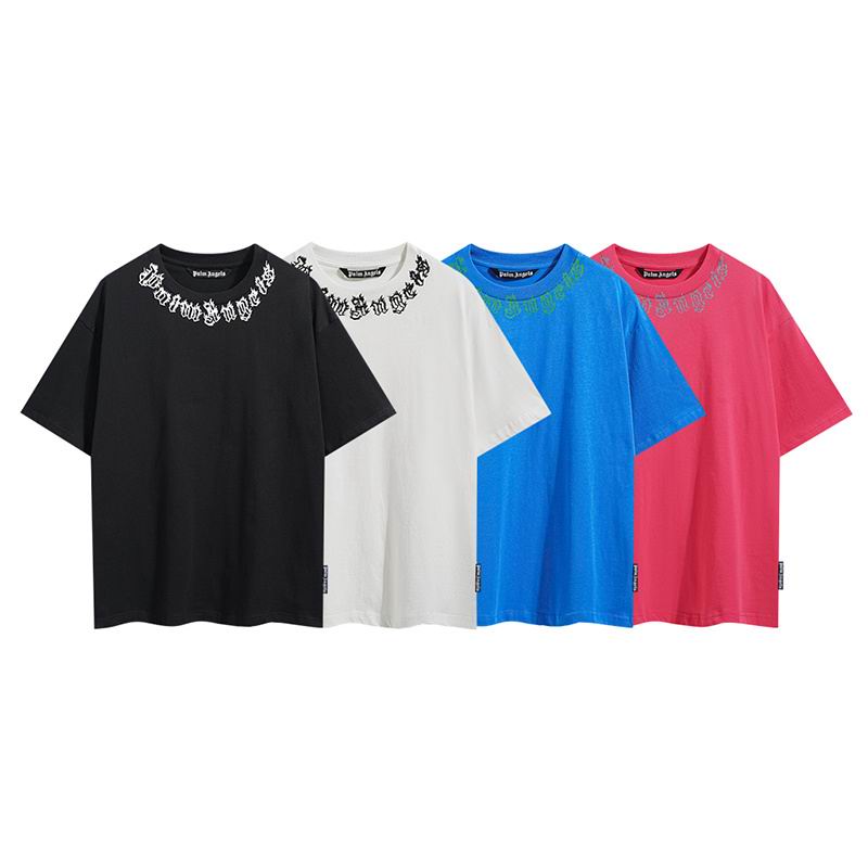 EM Sneakers Palm Angels T-shirt-8033 Black/White/Pink/Blue