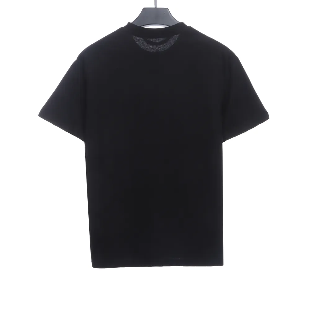 EM Sneakers Palm Angels T-shirt Blue Heart Spray Paint Print Black