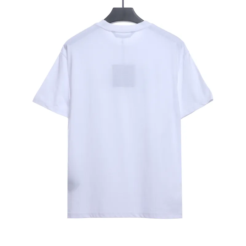EM Sneakers Palm Angels T-shirt Blue Heart Spray Paint Print White