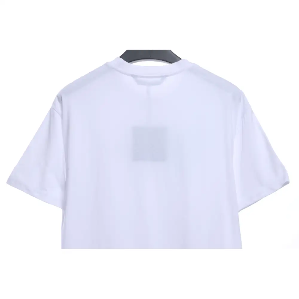 EM Sneakers Palm Angels T-shirt Blue Heart Spray Paint Print White