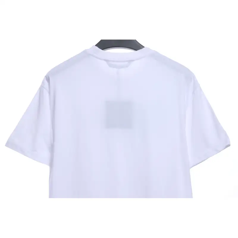 EM Sneakers Palm Angels T-shirt Blue Heart Spray Paint Print White
