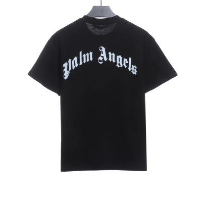 EM Sneakers Palm Angels T-shirt Broken Tail Shark Print Black 02