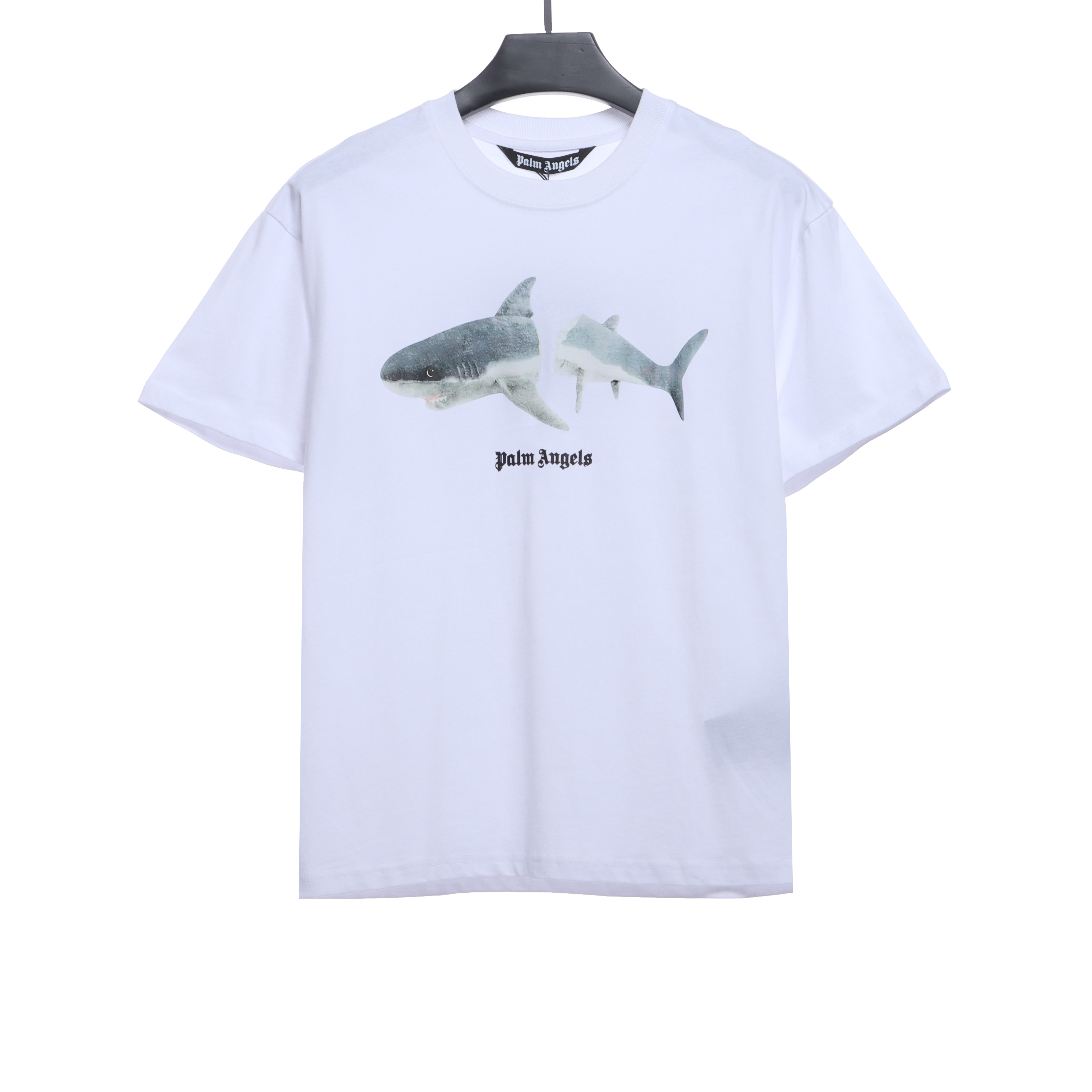 EM Sneakers Palm Angels T-shirt Broken Tail Shark Print White