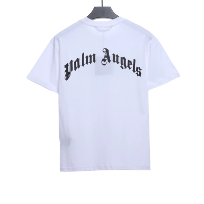EM Sneakers Palm Angels T-shirt Broken Tail Shark Print White 02