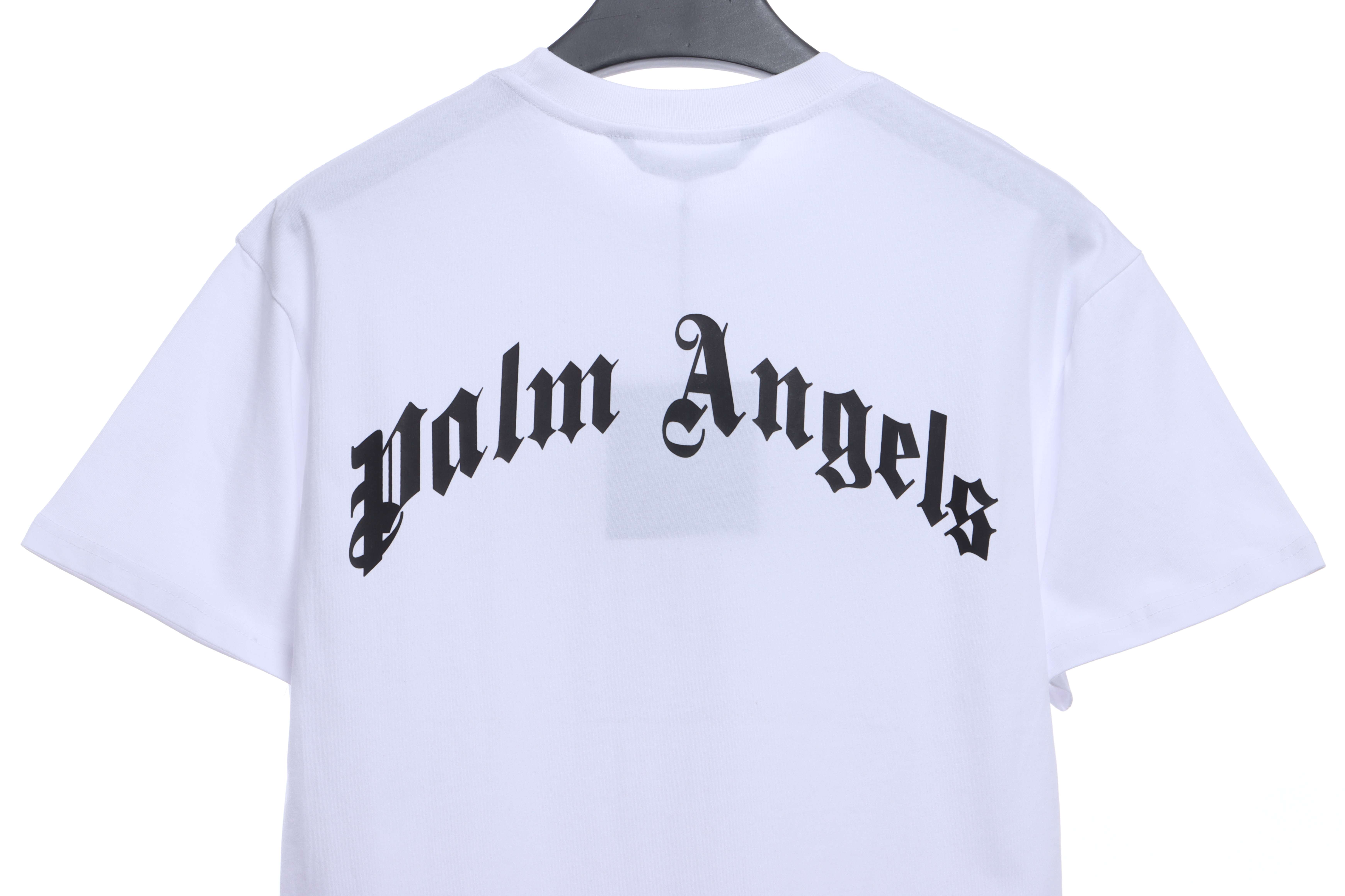EM Sneakers Palm Angels T-shirt Broken Tail Shark Print White