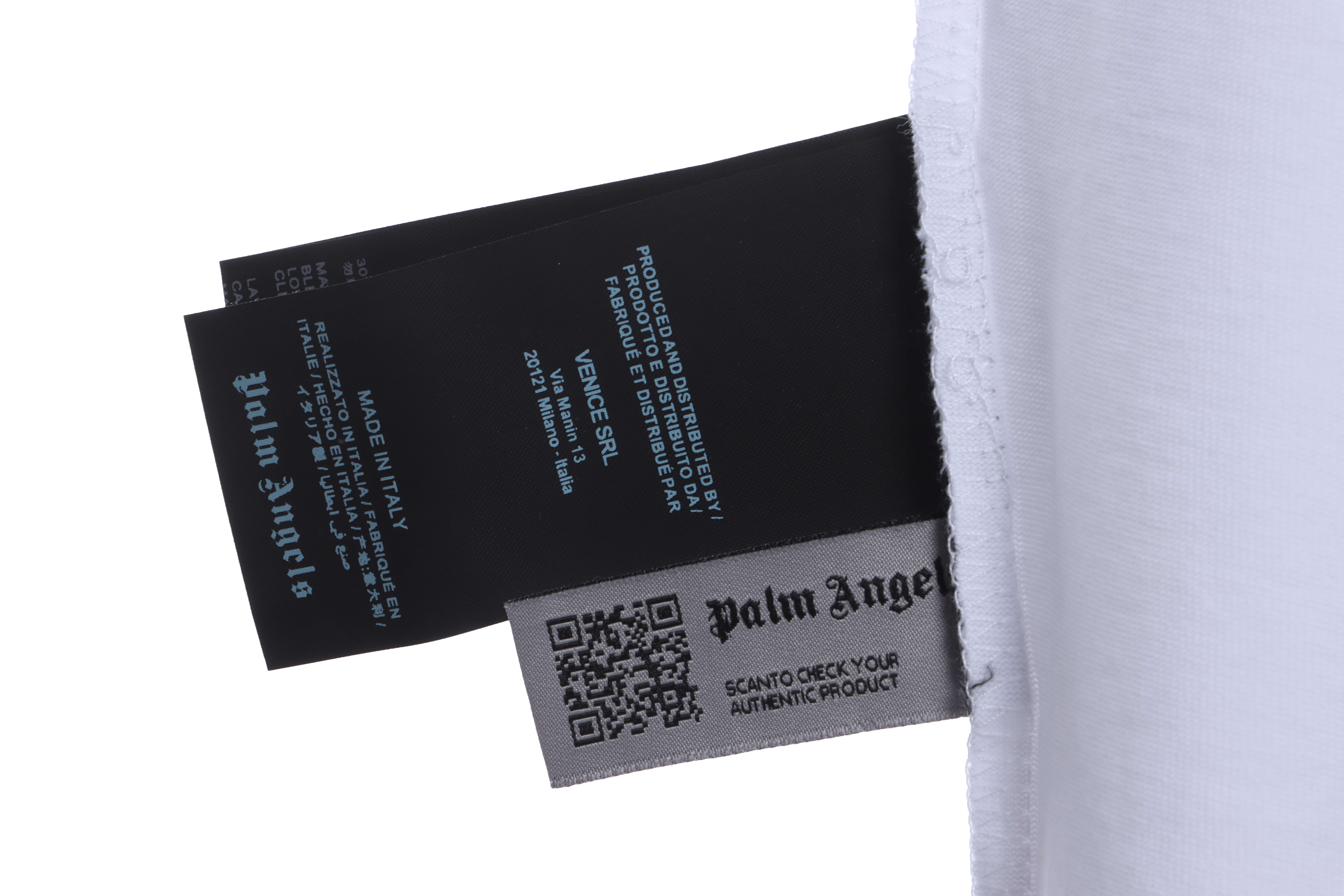 EM Sneakers Palm Angels T-shirt Broken Tail Shark Print White