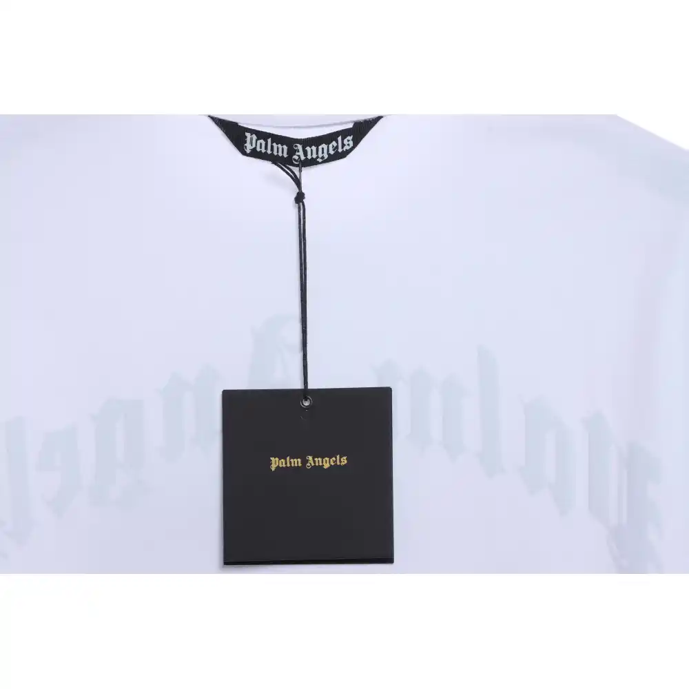 EM Sneakers Palm Angels T-shirt Broken Tail Shark Print White