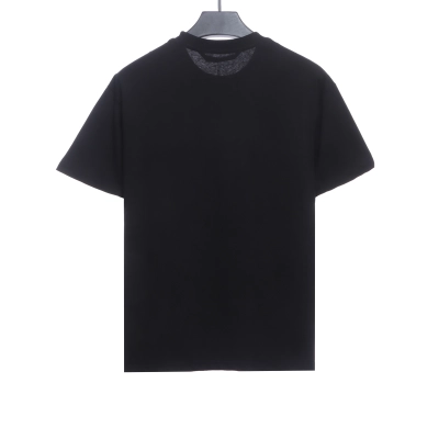 EM Sneakers Palm Angels T-shirt Pink Heart Spray Paint Print Black 02