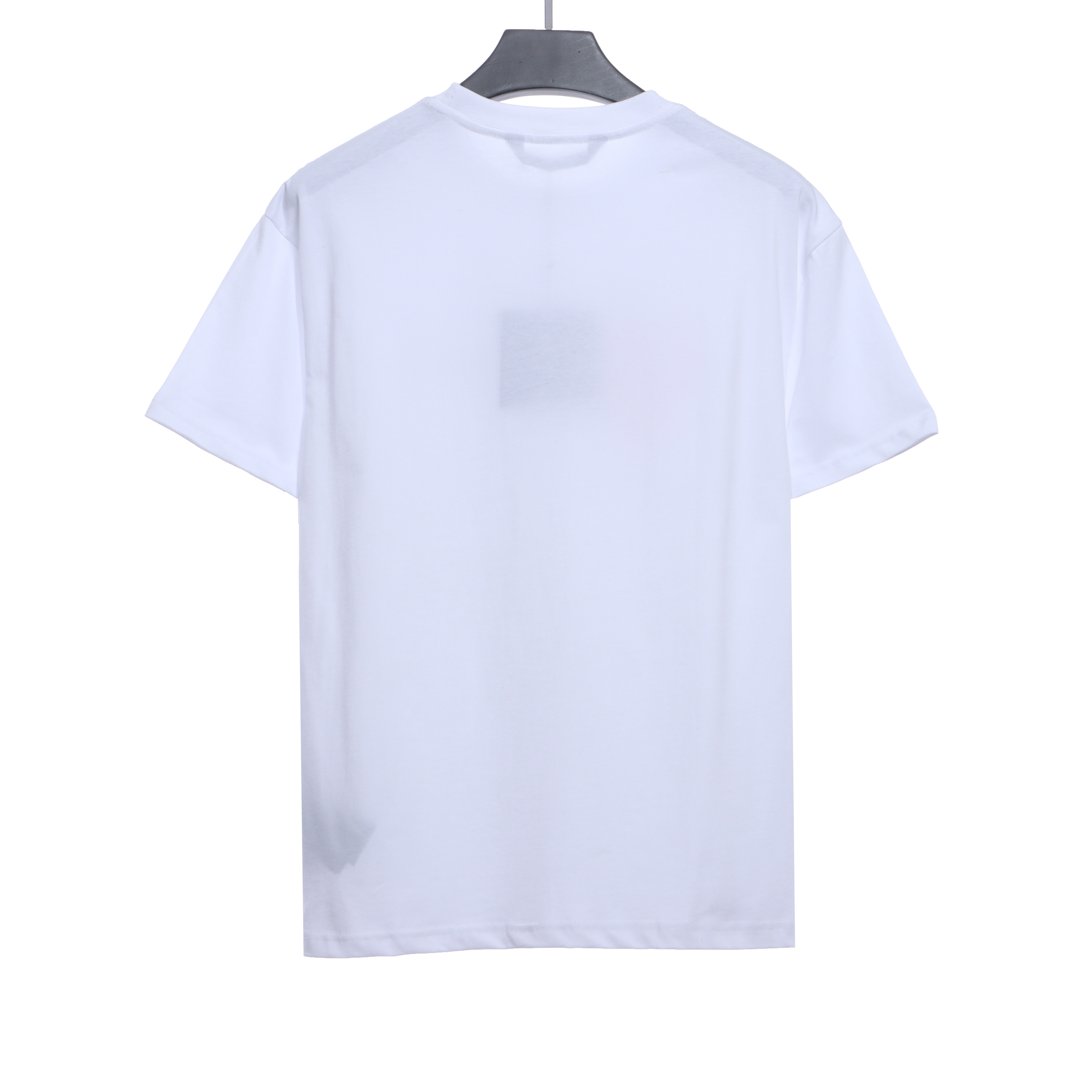 EM Sneakers Palm Angels T-shirt Pink Heart Spray Paint Print White