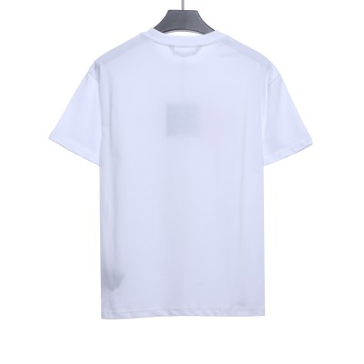 EM Sneakers Palm Angels T-shirt Pink Heart Spray Paint Print White 02