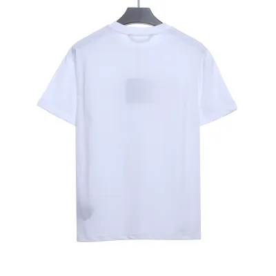 EM Sneakers Palm Angels T-shirt Pink Heart Spray Paint Print White 02