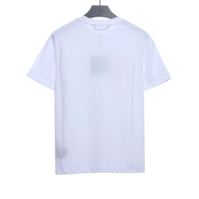 EM Sneakers Palm Angels T-shirt Pink Heart Spray Paint Print White 02