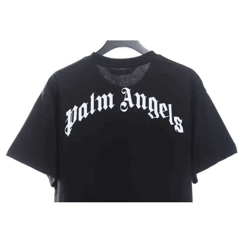 EM Sneakers Palm Angels T-shirt Transparent Broken Head Bear Print Black