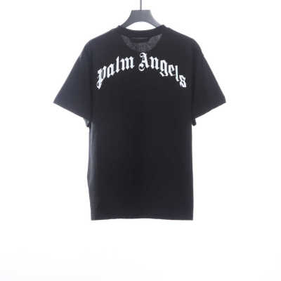 EM Sneakers Palm Angels T-shirt Transparent Broken Head Bear Print Black 02