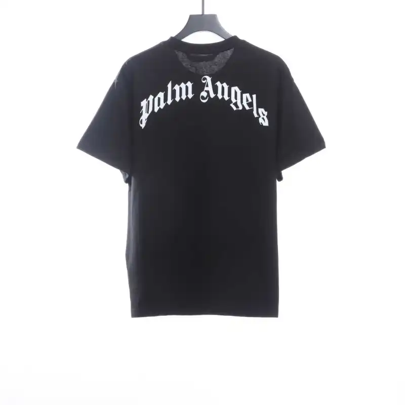 EM Sneakers Palm Angels T-shirt Transparent Broken Head Bear Print Black