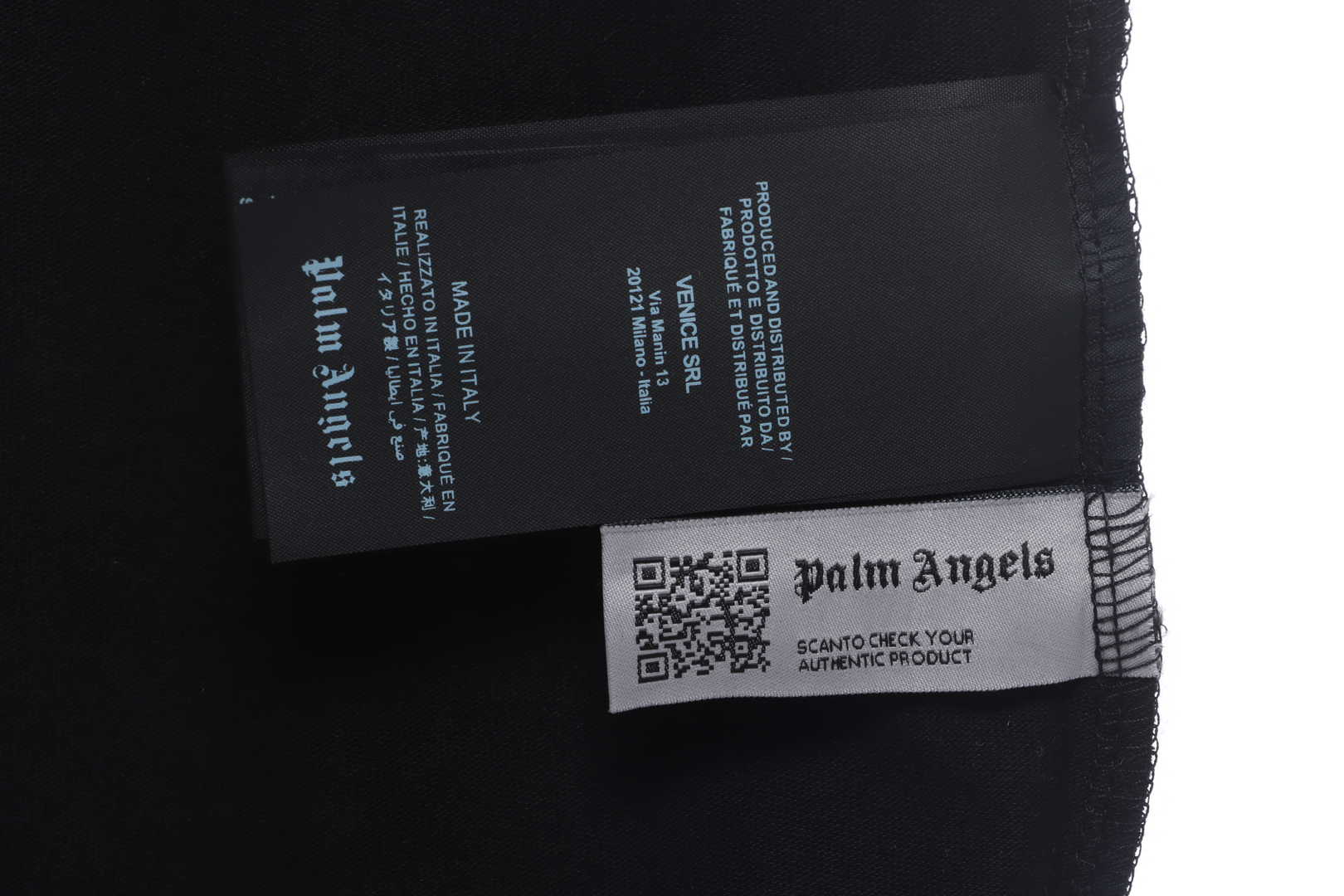 EM Sneakers Palm Angels T-shirt Transparent Broken Head Bear Print Black