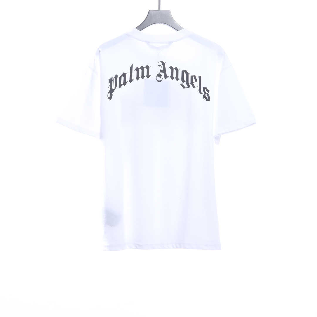 EM Sneakers Palm Angels T-shirt Transparent Broken Head Bear Print White