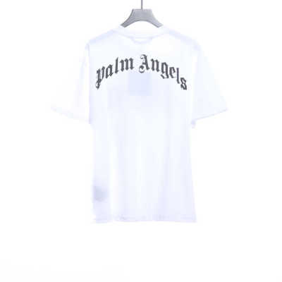 EM Sneakers Palm Angels T-shirt Transparent Broken Head Bear Print White 02