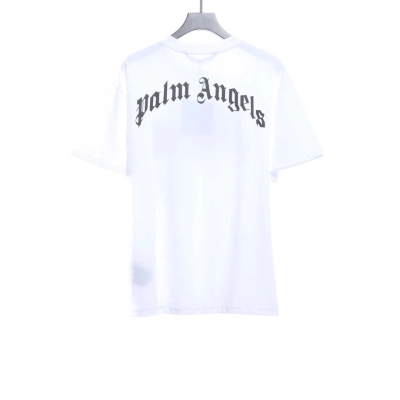 EM Sneakers Palm Angels T-shirt Transparent Broken Head Bear Print White 02