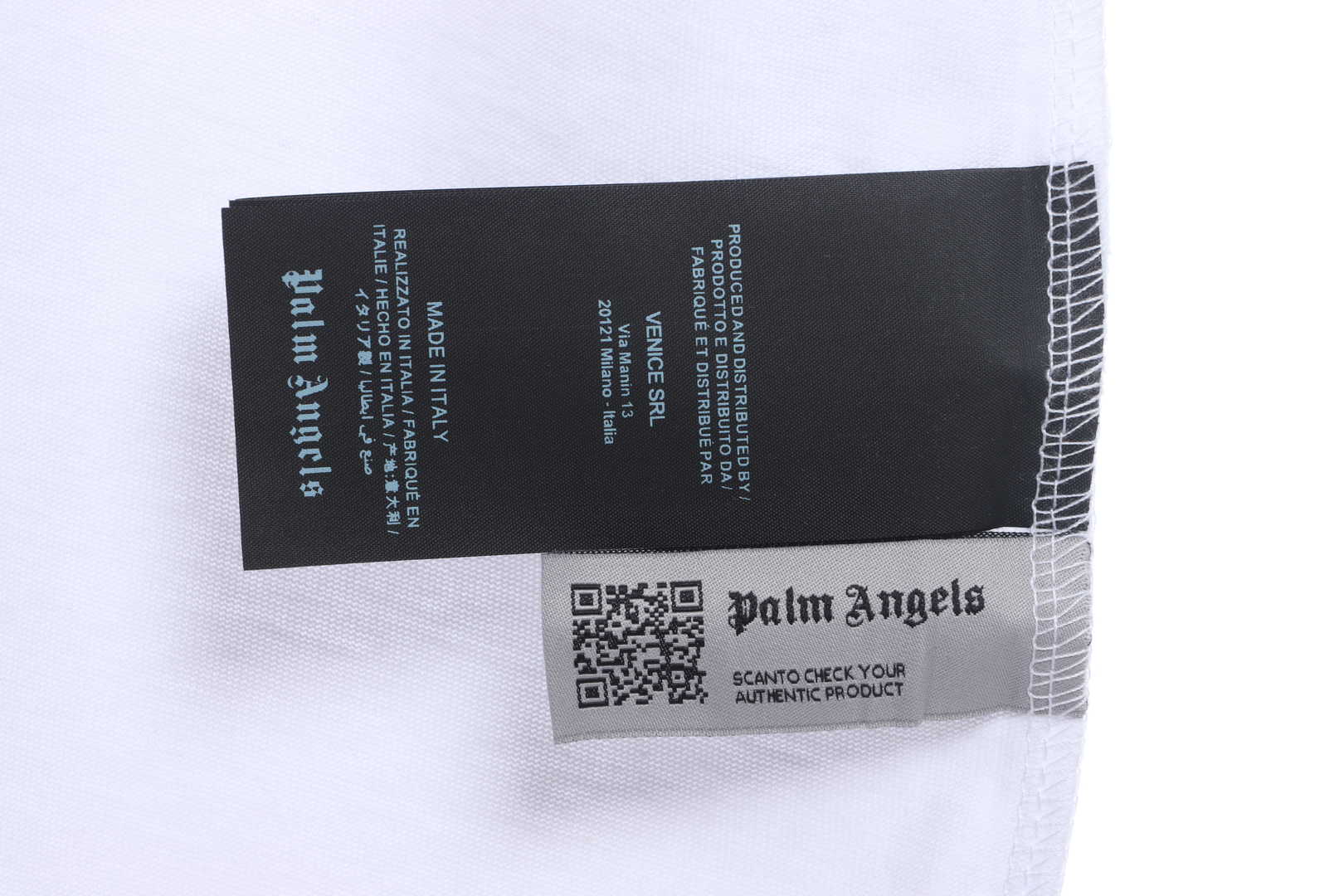 EM Sneakers Palm Angels T-shirt Transparent Broken Head Bear Print White