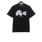 EM Sneakers Palm Angels T-Shirt White Severed Bear Print Black