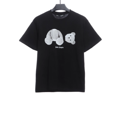 EM Sneakers Palm Angels T-Shirt White Severed Bear Print Black 01
