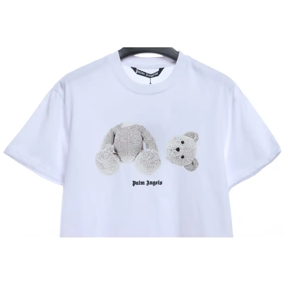 EM Sneakers Palm Angels T-Shirt White Severed Bear Print White