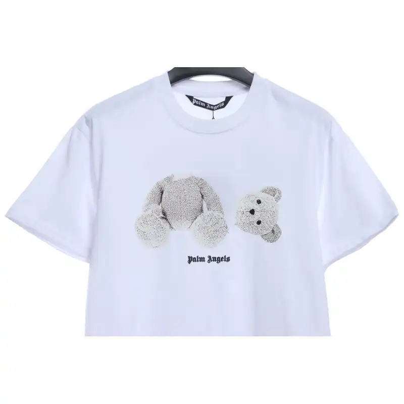EM Sneakers Palm Angels T-Shirt White Severed Bear Print White
