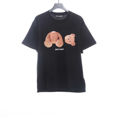 EM Sneakers Palm Angels T-Shirt Yellow Severed Bear Print Black 01