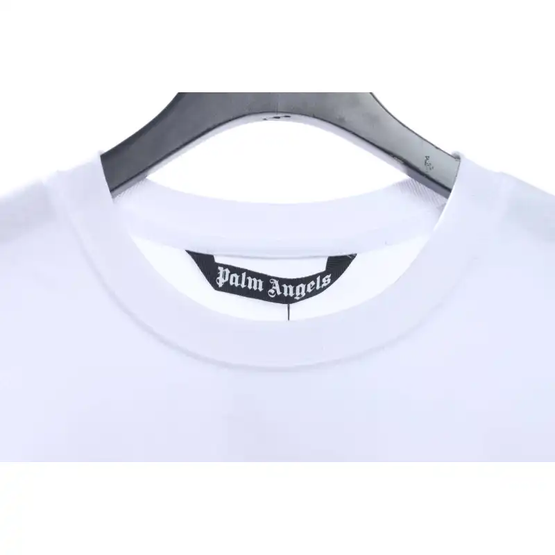 EM Sneakers Palm Angels T-Shirt Yellow Severed Bear Print White