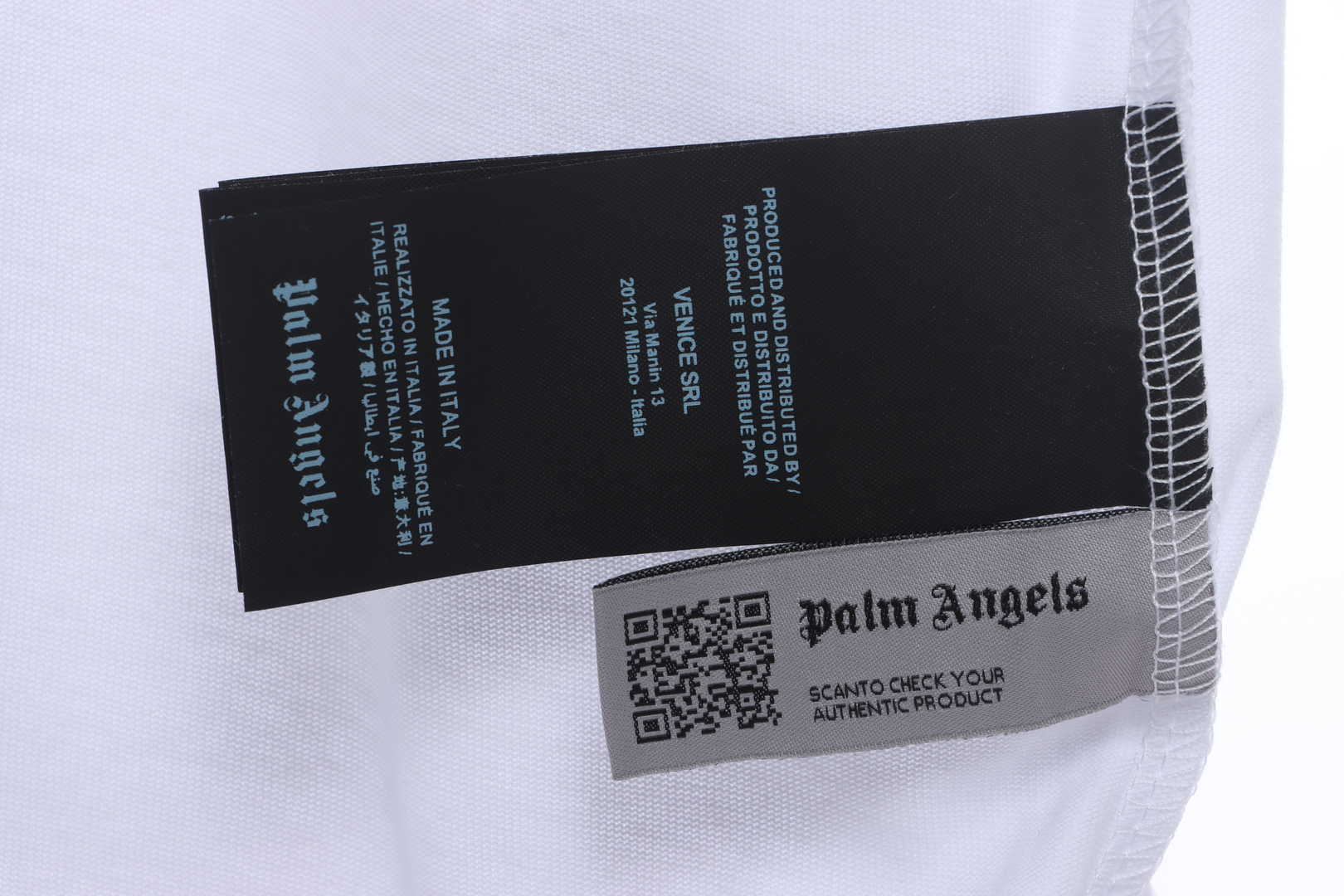 EM Sneakers Palm Angels T-Shirt Yellow Severed Bear Print White