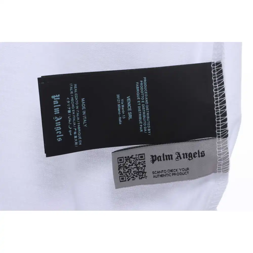 EM Sneakers Palm Angels T-Shirt Yellow Severed Bear Print White